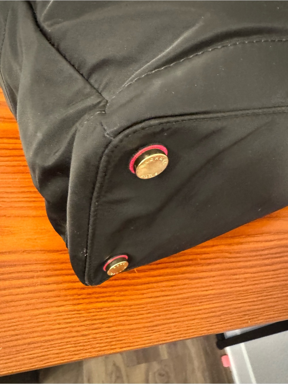 Michael Kors Black diaper bag with Hot Pink Trim and Gold Accents - Picture 11 of 12
